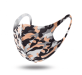 Andningsskydd / Ansiktsmask I Tyg 2-Pack Camouflage Tvättbart -  Orange Camouflage (Färg: Orange Camouflage)