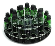 JEREVER Rotating Essential Oil Display Rack for 30 Bottles - Holds 5-15ml Oils - 3 Tier (Bottles not included)