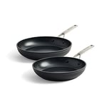 KitchenAid, Forged Hardened Aluminium Non-Stick Frying Pan Set - 20 cm + 24 cm, Black