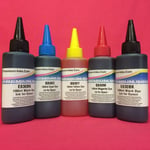 5 Ink Refill Bottles For Epson Expression Premium XP710 XP715 XP 710 715 Printer