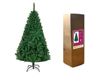 SHATCHI Sapin de Noël Artificiel de Luxe en pin impérial touffu avec Branches articulées et Support en métal pour décoration de Noël, PVC, Vert, 120 cm