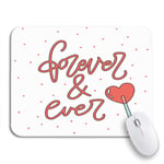 N\A Gaming Mouse Pad Brush Forever and Ever Lollipops About Love Happiness Lettering Nonslip Rubber Backing Computer Mousepad for Notebooks Mouse Mats