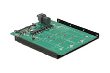 Delock Converter SATA 22 pin / SFF-8643 NVMe > 1 x M.2 NGFF Key M + 1 x M.2 NGFF Key B - adapter för lagringsfack