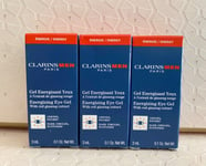 Clarins Men Energizing Eye Gel with Red Ginseng Extract - 9ml (3x3ml) - New