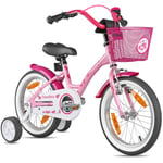 PROMETHEUS BICYCLES ® HAWK barnesykkel 16, rosa hvit - Bare i dag: 10x mer babypoints