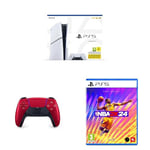 Playstation Console 5 (PS5) Edition Standard + DualSense 5 Volcanic Red + NBA 2K24