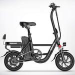PARTAS Sightseeing/Commuting Tool - Folding Electric Bike - Portable And Easy To Store In Caravan 350W Brushless Motor Removable 48V Lithium-Ion Battery With LCD Speed Display