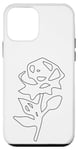 iPhone 12 mini Minimalist small silhouette of a black rose Case