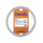 Anguila | Guide Passe-câble | Bornes Interchangeables | Monofilament | Nylon | Couleur Blanc | Diamètre 3mm | 15 mètres