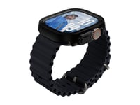 Panzerglass Snappie - Skydd Främre Hölje För Smartwatch - Helkropp, Slim - 100 % Återvunnet Polykarbonat, Allerglas (Mikrofraktur2023), Pet (Polyethylene Terephthalate) - Svart - För Apple Watch Ultra 2 (49 Mm)