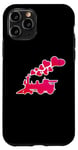 iPhone 11 Pro Iron Horse Engine Hearts Valentine's Train Graphic For Kids Case