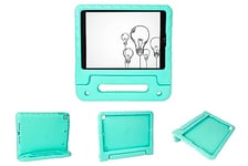 Étui de Protection pour Tablette iPad 10,2" (9ème génération) avec béquille et Porte-Stylo/Stylet - Résistant aux Chocs - Idéal pour Les Enfants, l'école et Les Cours - Aqua
