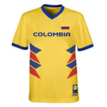 Official 2023 Women's Football World Cup Kids Team Shirt, Colombia, Yellow, 7 Years
