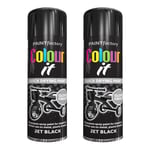 2X Black Gloss Spray Paint Aerosol Auto Car Lacquer Wood Metal 250ml