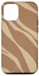 Coque pour iPhone 12/12 Pro Joli motif imprimé zèbre marron et beige
