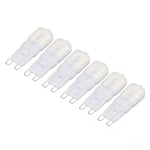 6 st G9 LED-lampor Dimbara 3W Energisparande 360 Graders Ljus Ljuslampa för Taklampor och Pendellampor Vitt Ljus 220-240V