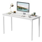 CubiCubi Bureau Informatique Ordinateur - 120 * 60 * 73 cm Petite Table Simple Moderne, Economiser Espace, Style Industriel, Bureaux Etudier Ecriture pour Bureau, Domicile, Chambre, Salon, Blanc
