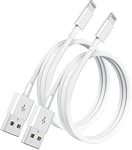Lot 2 - Câble de Charge [C94] Pour Apple 1M, Chargeur iPhone Approuvés, Câble USB vers Lightning pour IPhone 13/12/11/11Pro/11Max/ X/XS/XR/XS Max/8/7, IPad