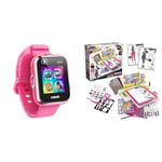 VTech Kidizoom Smart Watch DX2, Pink Watch for Kids with Games, Camera for Photos & Videos & Style 4 Ever OFG 232 Fashion Designer Studio, Real Adhesive Fabrics, Design From Scratch, Stickers