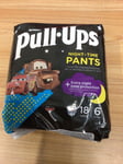 Huggies Pull-Ups Trainers Night Boys Nappy Pants, Size 5-6+(2-4 Yrs) 18 per pack