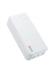 Joyroom Power Bank Dazzling 22.5W 30000mAh JR-QP196 (white) Powerbank - Valkoinen - 30000 mAh