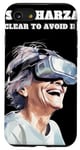 Coque pour iPhone SE (2020) / 7 / 8 Ancien panneau d'avertissement en réalité virtuelle Funny Grandma VR User Gamer