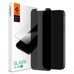 iPhone 12 / 12 Pro Spigen Glas.tr Slim HD Privacy Skjermbeskyttelse - Case Friendly - Gjennomsiktig