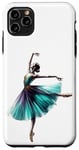 iPhone 11 Pro Max Turquoise Ballerina Girl Dancing Ballet Watercolor Case