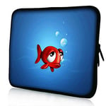 15"-15.6” inch Laptop Case Bag Pouch Protective Skin Cover Bag Water-Resistant Neoprene Notebook Computer Pocket Tablet Briefcase Multi-Color by Funky Planet Bags Cases (Fish)