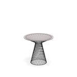 EMU - Heaven Round Table Ø80, Frame: Black, Top: Smokey Glass - Svart - Matbord utomhus - Glas/Metall