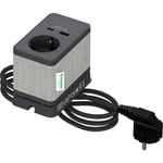 Unica Bordsuttag enkel m/USB A/C kolgrå