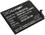 Kompatibelt med Samsung SM-A207F/DS, 3.85V, 3900 mAh