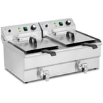 Royal Catering Occasion Friteuse électrique - 2 x 16 l 230 V RCPSF 26ETH