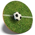 1 x Football Pitch Soccer Ball - Round Coaster Kitchen Student Kids Gift #8681