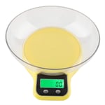 Dingln Digital Scale Kitchen,WH-B21LW Kitchen Food Scale Digital Cooking Multifunction Weight Scale With Bowl (Yellow)