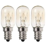 15W E14 Fridge Bulb 240V, Pygmy Freezer Light Bulbs SES Sewing Machine Bulbs Small Edison Screw Warm White 2700K 15W E14 Salt Lamp Incandescent Bulb Screw in 360 Degree (3-Pack).
