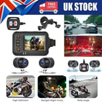 1080P HD Motorcycle Dual Camera Motor Dash Cam Night Vision Driving Recorder