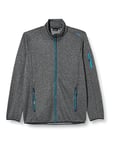 CMP Knit Tech Mélange Fleece Jacket Veste polaire pour homme, anthracite-ciment, 52