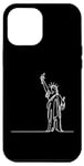 Coque pour iPhone 12 Pro Max One Line Art Dessin Lady Liberty