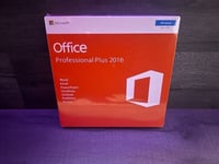 Microsoft Office Pro Plus 2016 - Lifetime - DVD - Retail Box - New Sealed