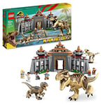 LEGO 76961 Jurassic Park Visitor Centre: T. rex & Raptor Attack Set with 2 Posable Dinosaur Toys, Dino Skeleton Figure and 6 Minifigures, Gift for Kids and Teens 12 and Up, 30th Anniversary Collection