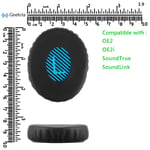 Geekria Replacement Ear Pads for Bose On-Ear OE2, OE2i Headphone (Black / Blue)