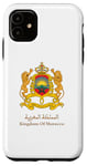 Coque pour iPhone 11 Emblème doré du Royaume du Maroc | Drapeau marocain