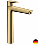 Hansgrohe - Mitigeur lavabo Talis e 240, avec tirette et vidage aspect doré poli - Aspect doré poli