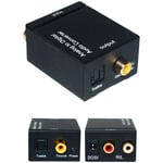 2 RCA Analogue To Digital Coaxial/Optical Soundbar Converter Adapter Audio Cable