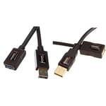 Amazon Basics Rallonge Câble USB 3.0 mâle A vers femelle A 1 m & Rallonge Câble USB 2.0 mâle A vers femelle 3 m