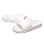 Mens Womens Slippers Simple Shoes Non-Slip Bathroom Slippers Couple Men And Women Platform Indoor Slippers Black And White Slippers-White_11.5
