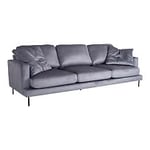 Bellus Boom 3-sits soffa maxi sammet grå 264 cm