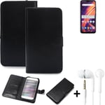 Protective cover for Lenovo A7 Wallet Case + headphones protection flipcover fli