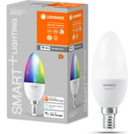 Ledvance Smart+ Wifi E14 mignonpære, fargeendring + justerbar hvit, 4,9W, 1 st
